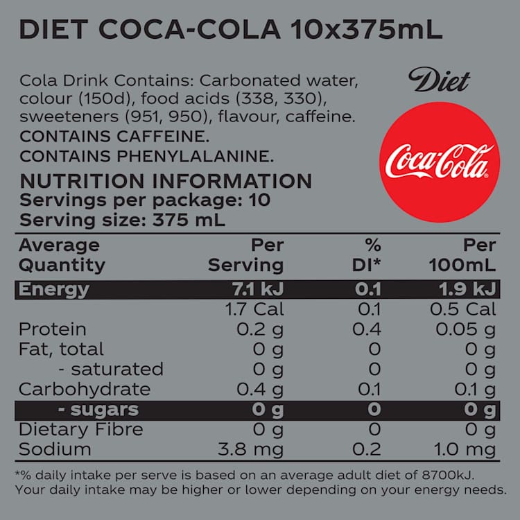 Diet Coca-Cola Soft Drink Multipack Cans