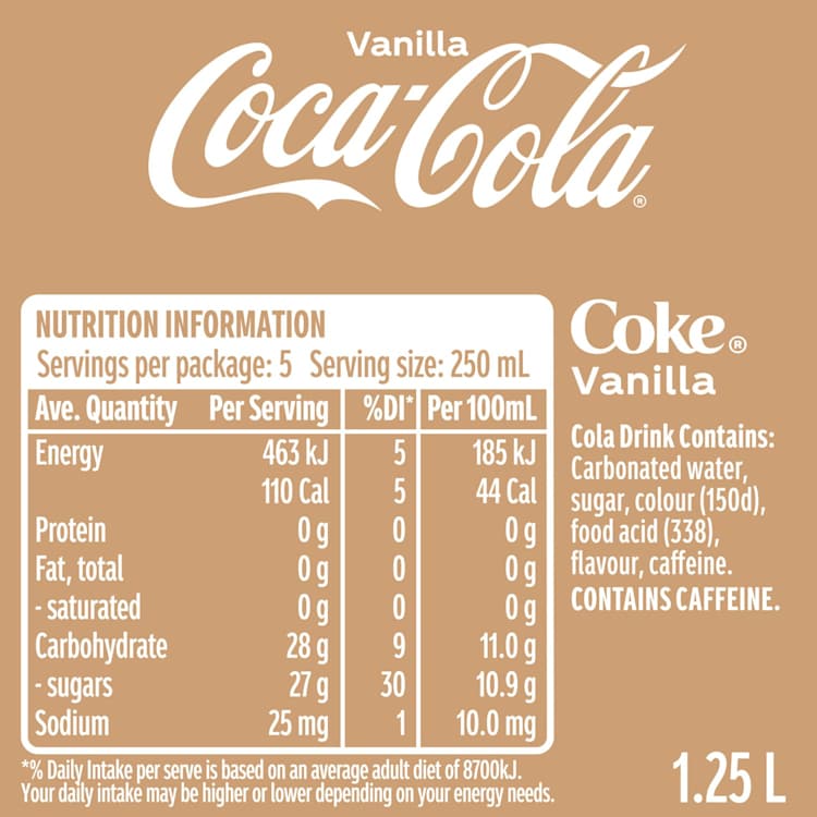 Coca-Cola Vanilla Soft Drink Bottle