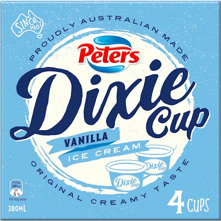 Peters Dixie Cup Vanilla IGA Shop Online