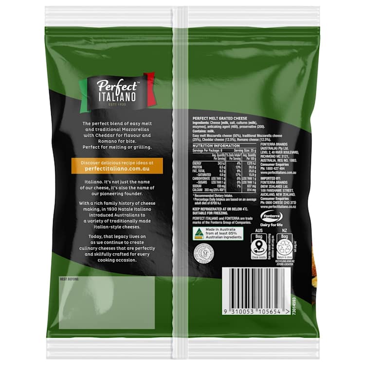 Perfect Italiano 4 Cheese Melt Grated Cheese