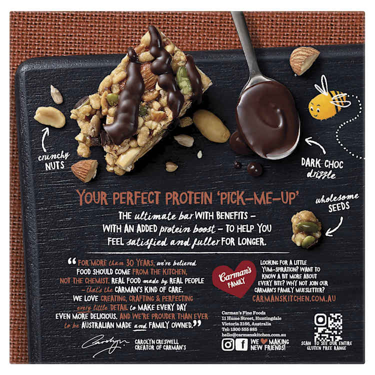 Carman's Salted Dark Choc Almond Gourmet Protein Bars