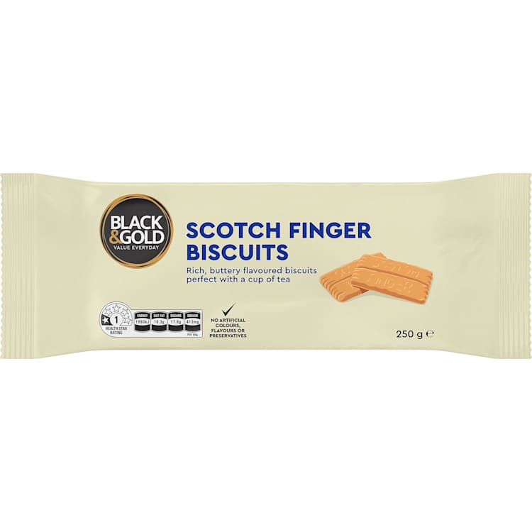 Black & Gold Scotch Finger Biscuit