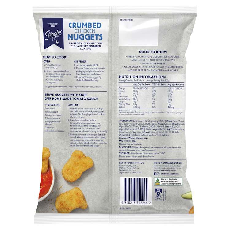 Steggles Chicken Crumbed Nuggets