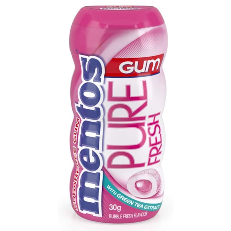 Mentos Pure Fresh Bubble Fresh Flavour Sugar Free Gum