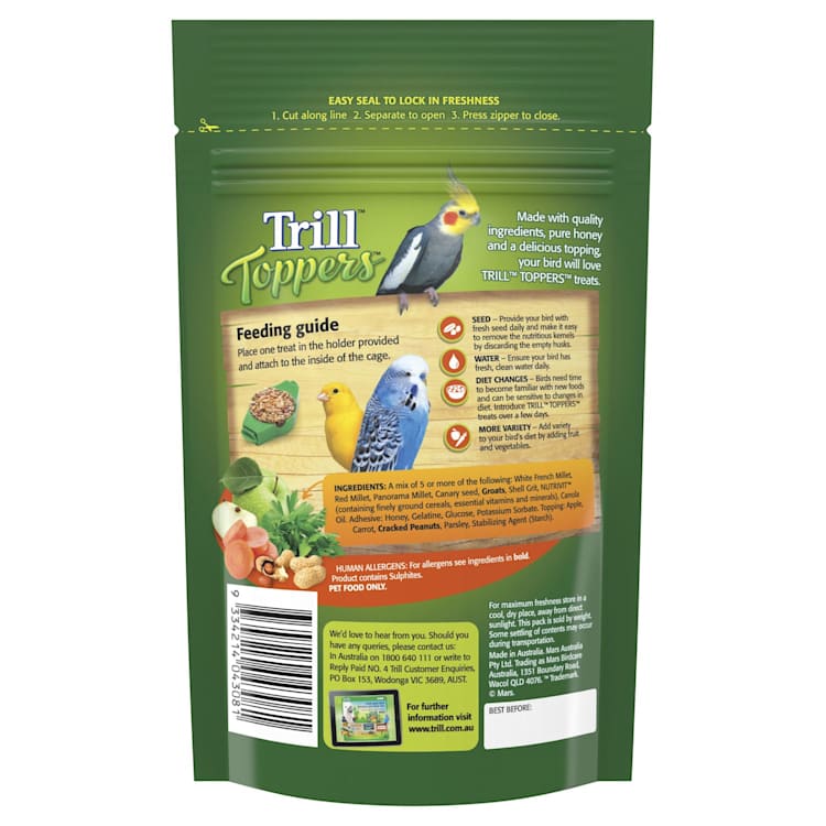 Trill Toppers Dry Bird Seed Mix Flavours Pouch