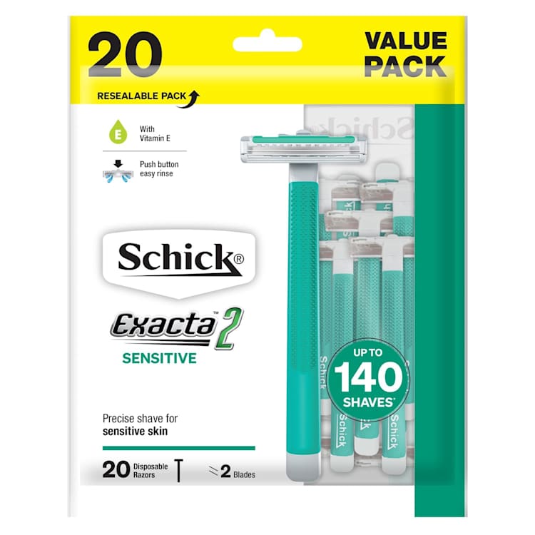 Schick Mens Razor Exacta 2 Disposable Sensitive