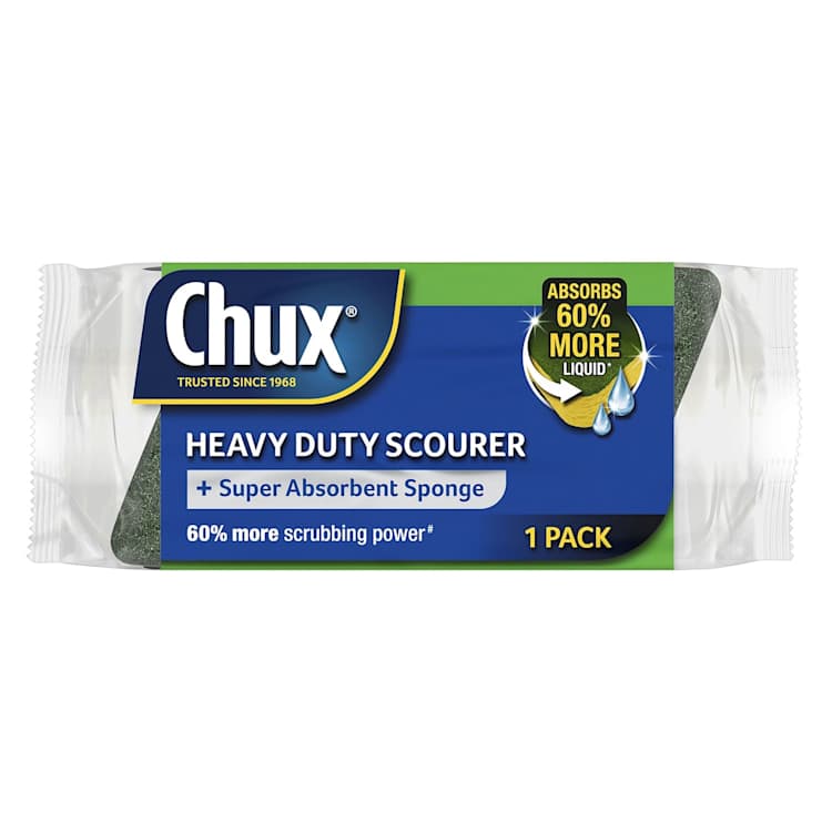Chux Heavy Duty Scourer with Super Absorbent Sponge