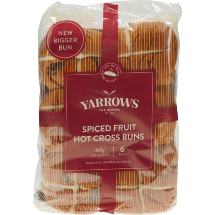 Yarrows Spiced Fruit Hot Cross Buns