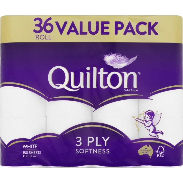Quilton White 3 Ply Toilet Tissue