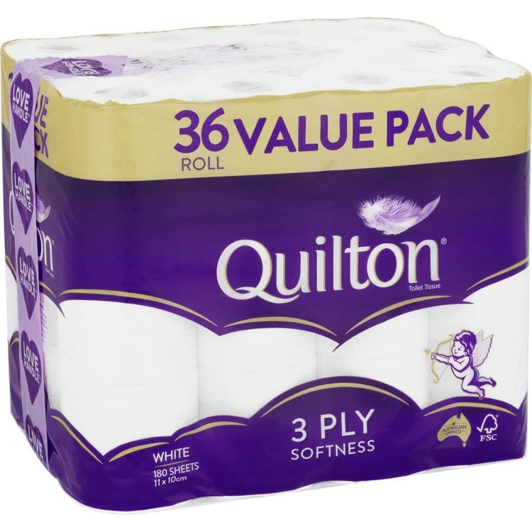 Quilton White 3 Ply Toilet Tissue
