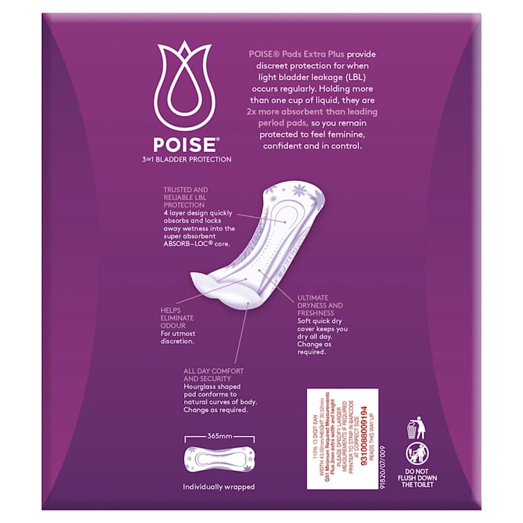 Poise Pads Extra Plus
