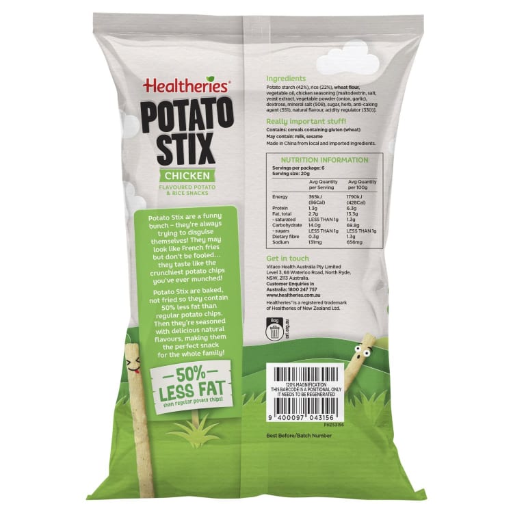 Healtheries Potato Stix! The following - A Guide to Vegan