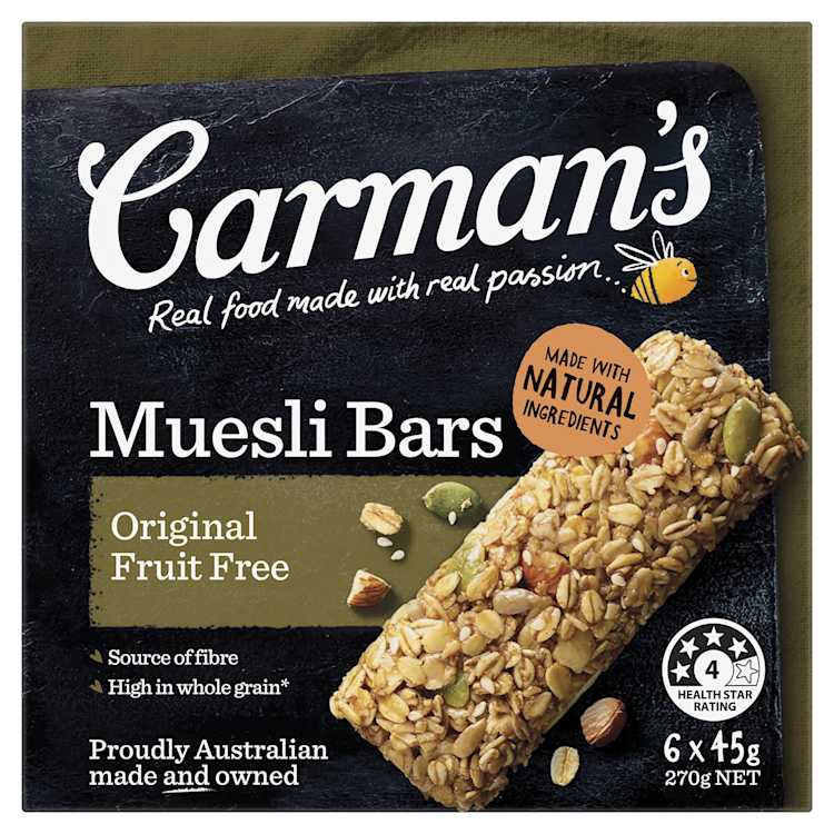 Carman's Original Fruit Free Muesli Bars