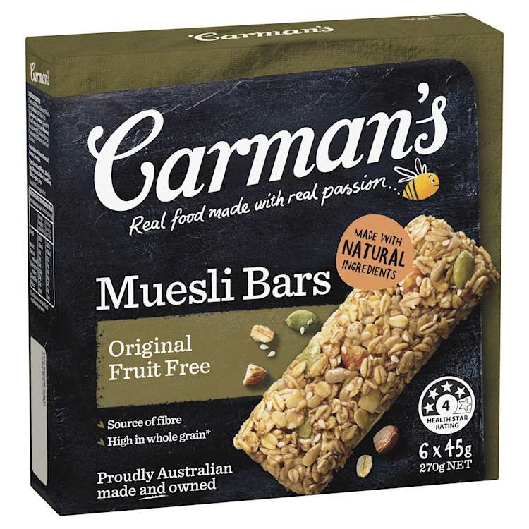 Carman's Original Fruit Free Muesli Bars