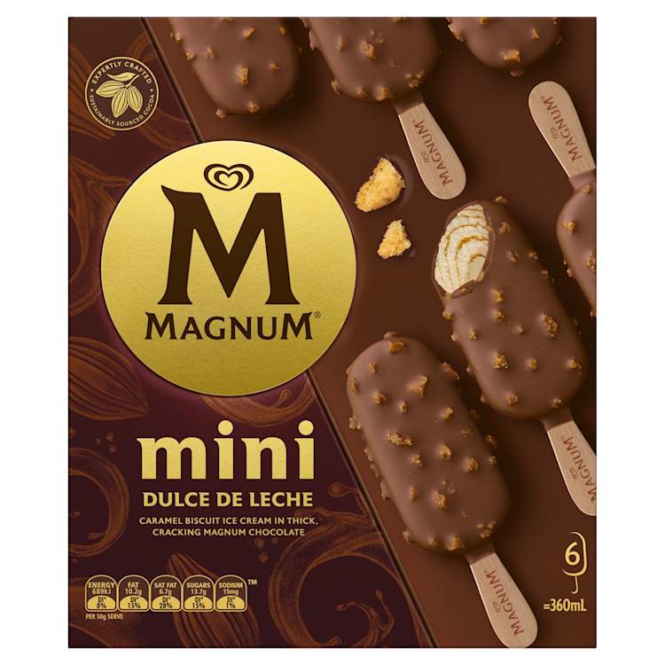 Magnum Dulce De Leche Frozen Mini Ice Cream Dessert Sticks