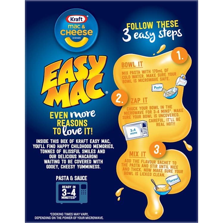 Kraft Easy Mac Classic Cheese 4 Pack