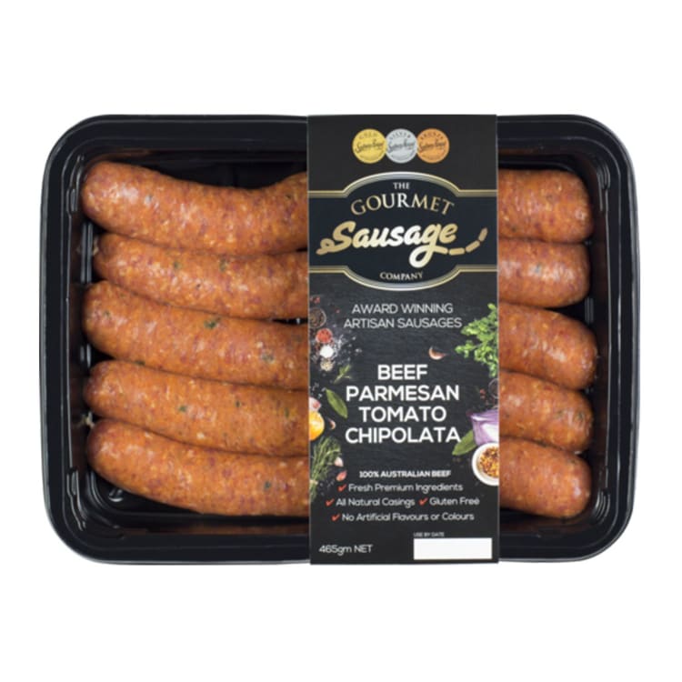 The Gourmet Sausages Chipolata Beef Tomato Parmesan