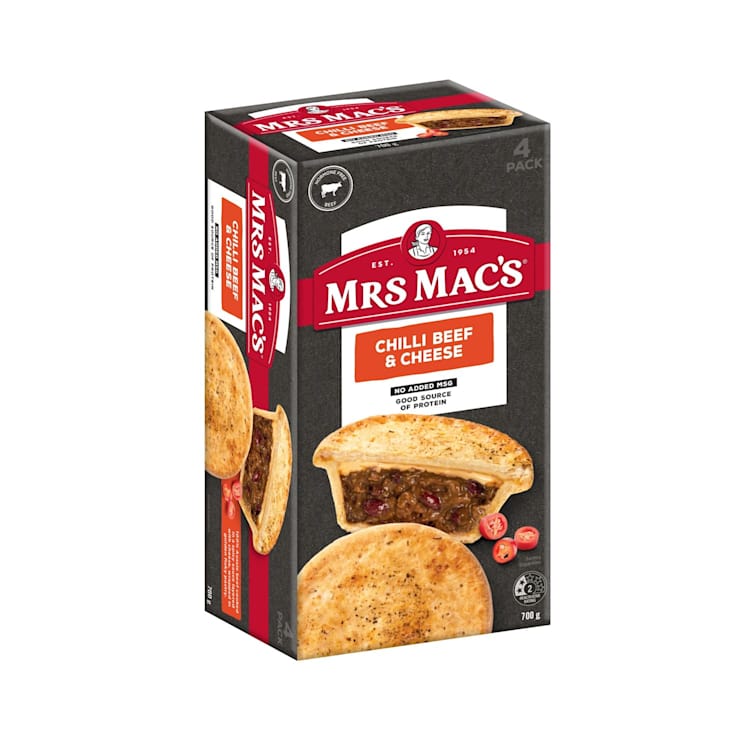 Mrs Mac's Chilli Beef & Cheese Pies