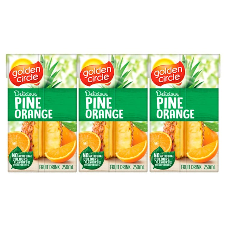 Golden Circle Pine Orange Fruit Drink Multipack Poppers