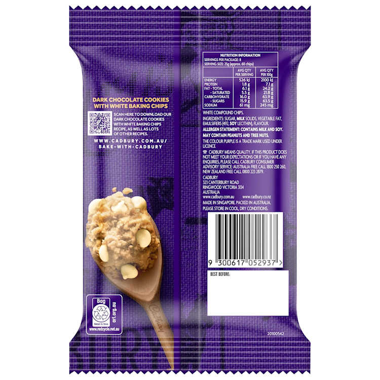 Cadbury Baking Chips White Choc