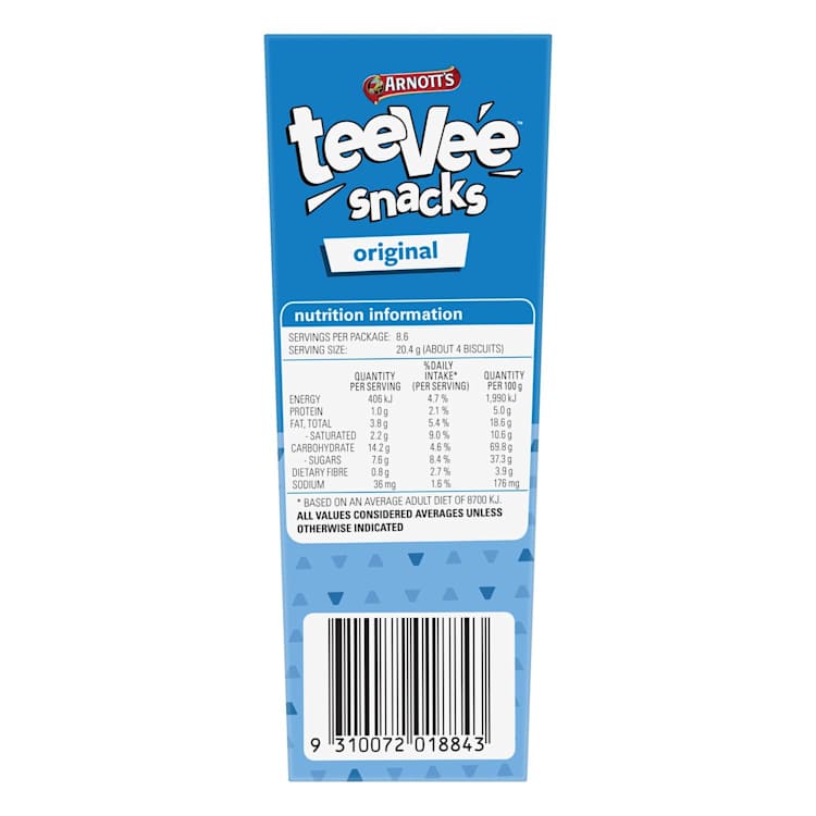 Arnott's Tee Vee Snacks Original