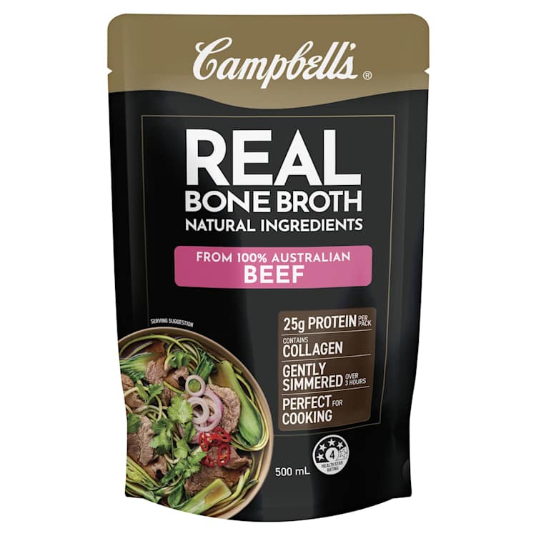 Campbells Bone Broth Stock Beef Pouch