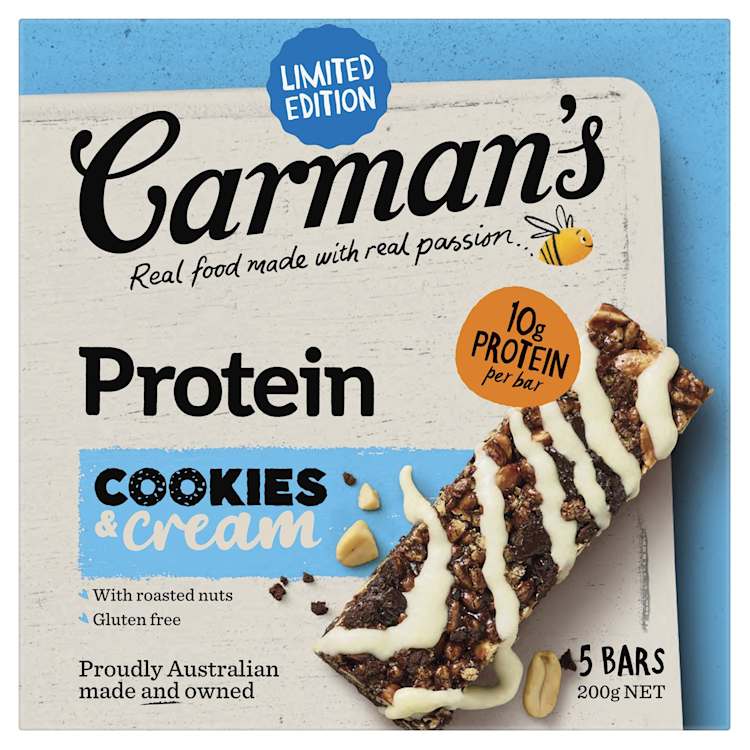 Carman's Protein Cookies & Cream Bars Limited Edition