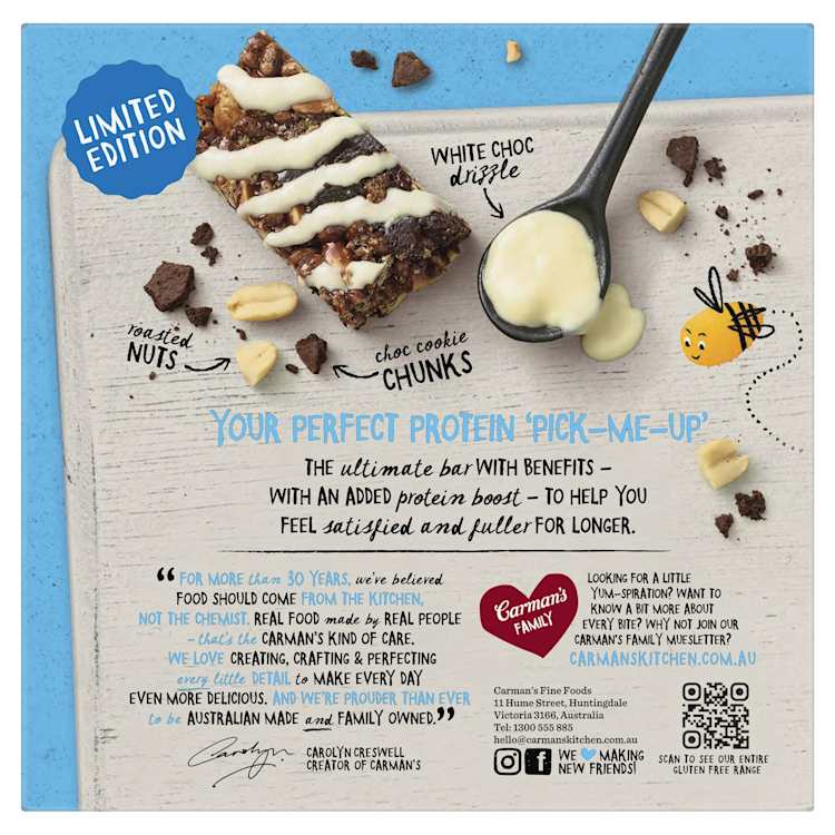 Carman's Protein Cookies & Cream Bars Limited Edition