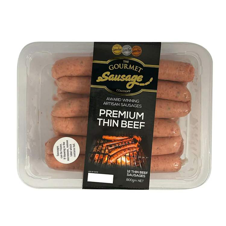 The Gourmet Premium Thin Beef Sausage
