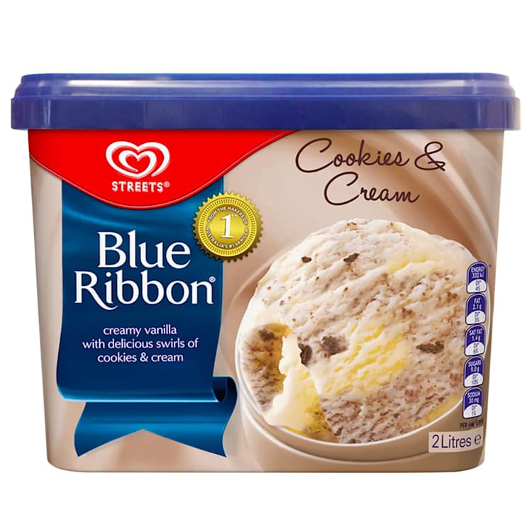 Blue ribbon ice cream sale