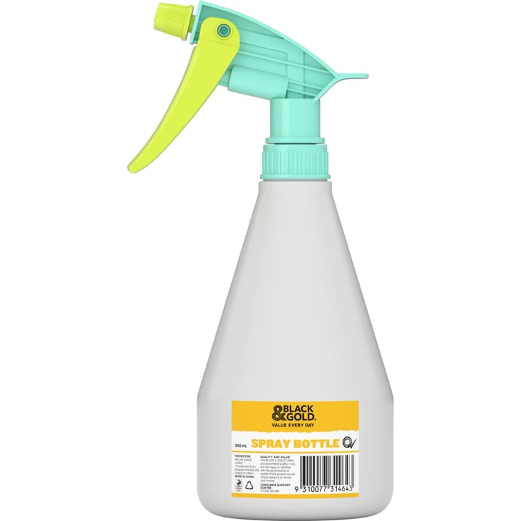 Black & Gold Trigger Spray Bottle