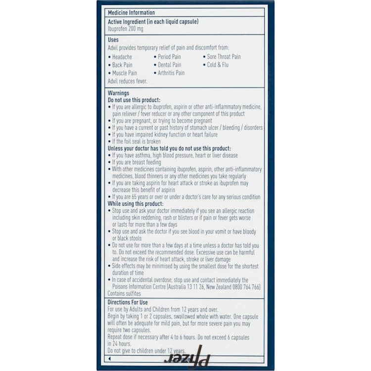 Advil Liquid Capsules