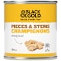 Black & Gold Mushroom Pieces & Stems