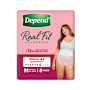 Depend Real Fit For Women Underwear, Heavy Absorbency, Medium