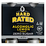 Hard Rated Zero Sugar Alcoholic Lemon Can 375mL 