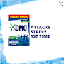 OMO Active Clean Laundry Detergent Washing Powder Front & Top Loader