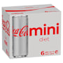 Diet Coca-Cola Soft Drink Multipack Mini Cans