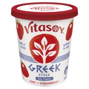 STRAWBERRY SOY GREEK YOGHURT 450GM