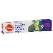 LARGE RESEALABLE SNAP LOCK STORGAGE BAG 15S