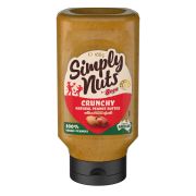 SIMPLY NUTS CRUNCHY PEANUT BUTTER SQUEEZE 450GM