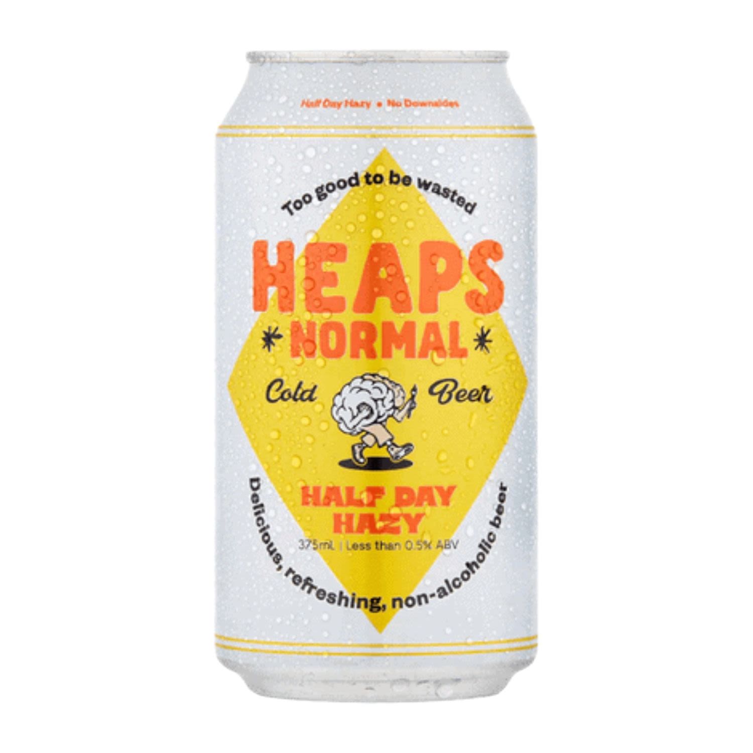 Heaps Normal Half Day Hazy Alc/Free 375ML Can 375mL 24 Pack