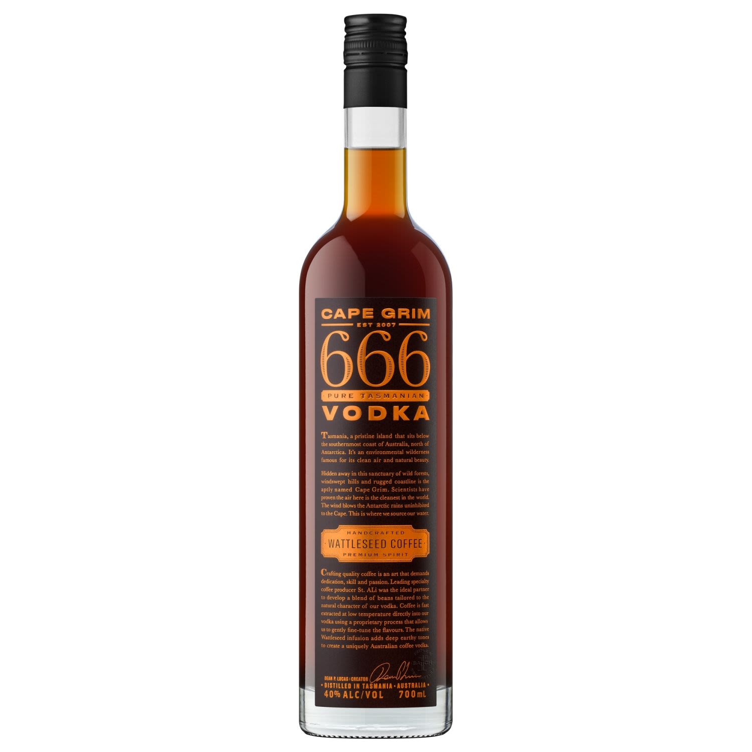 Earthy and full bodied with bittersweet, bush coffee notes, nutty wattleseed warmth, dark chocolate, salted caramel and anise subtleties.<br /> <br />Alcohol Volume: 40.00%<br /><br />Pack Format: Bottle<br /><br />Standard Drinks: 22</br /><br />Pack Type: Bottle<br /><br />Country of Origin: Australia<br />
