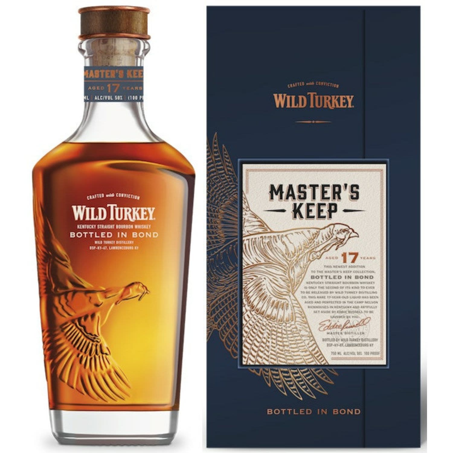 Wild Turkey Master's Keep 17 Year Old Bottled in Bond Kentucky Straight Bourbon Whiskey 750mL