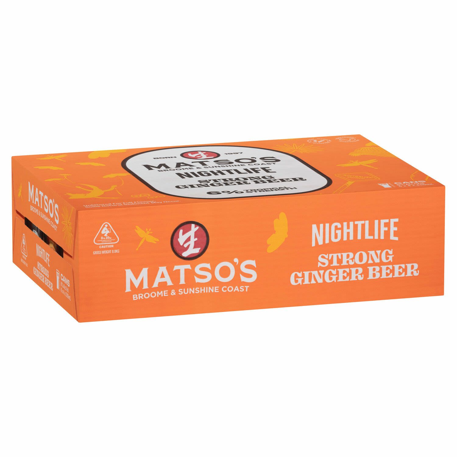 Matso's Nightlife Ginger Beer Can 330mL 24 Pack