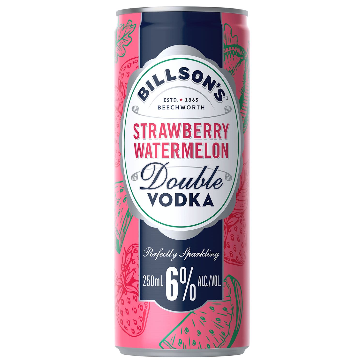 Billson's Double Vodka with Strawberry & Watermelon 250mL Can