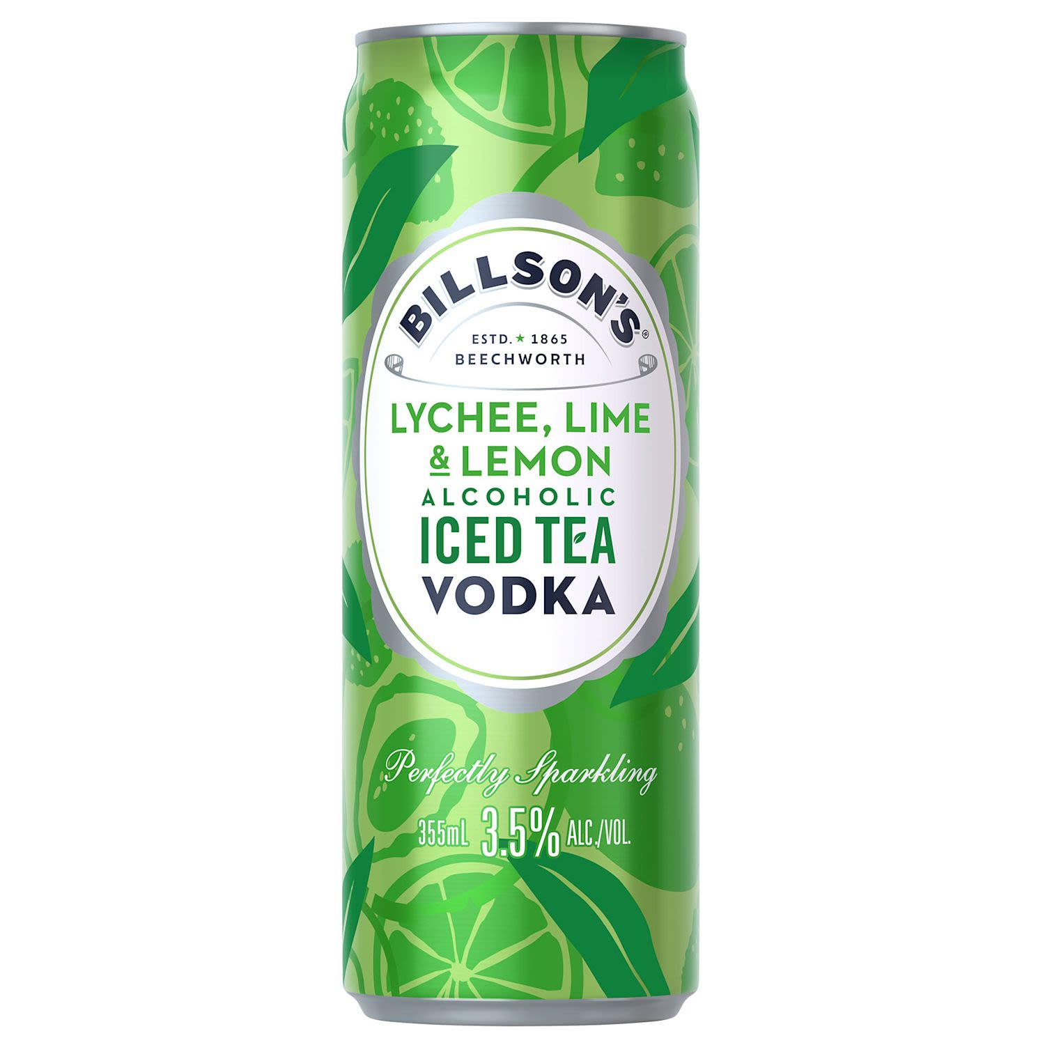 Billson's Vodka with Lychee, Lime & Lemon Iced Tea 355mL Can