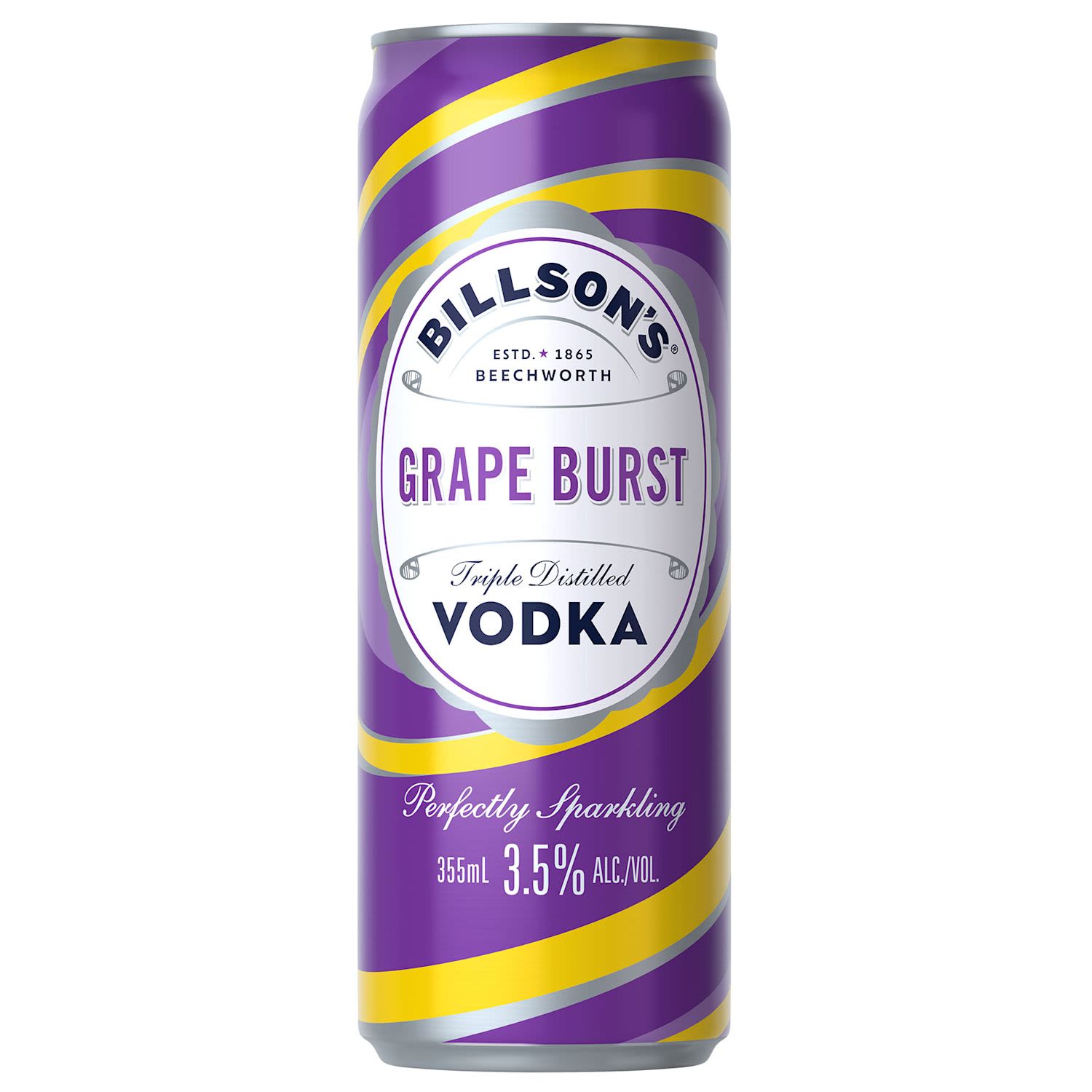Billson's Vodka with Grape Burst Can 355ml