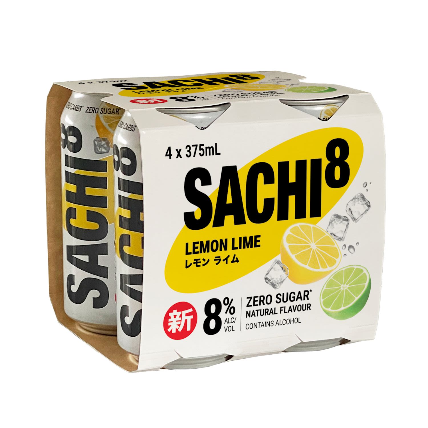 Sachi8 Lemon Lime Can 375mL 4 Pack