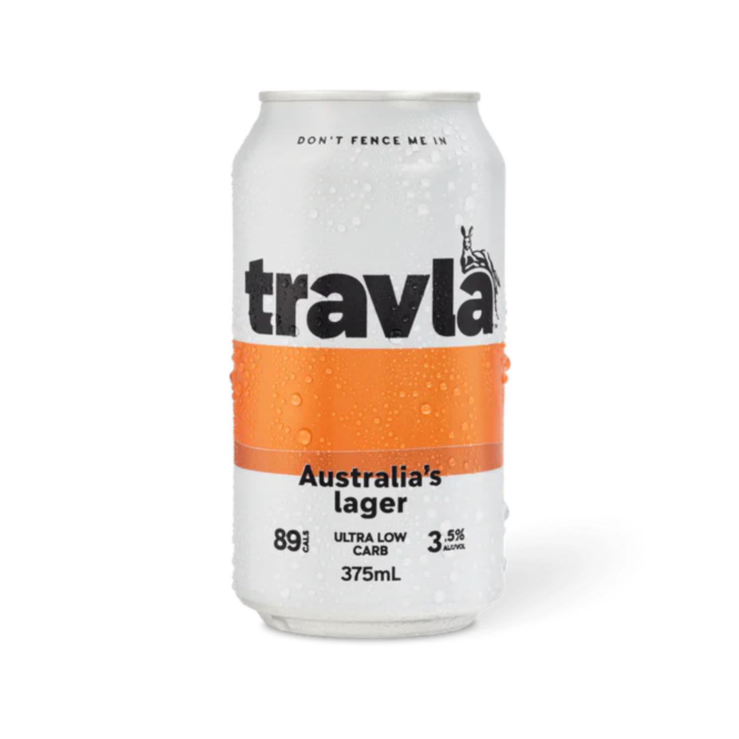 Travla Australian Lager Mid Strength Can 375mL