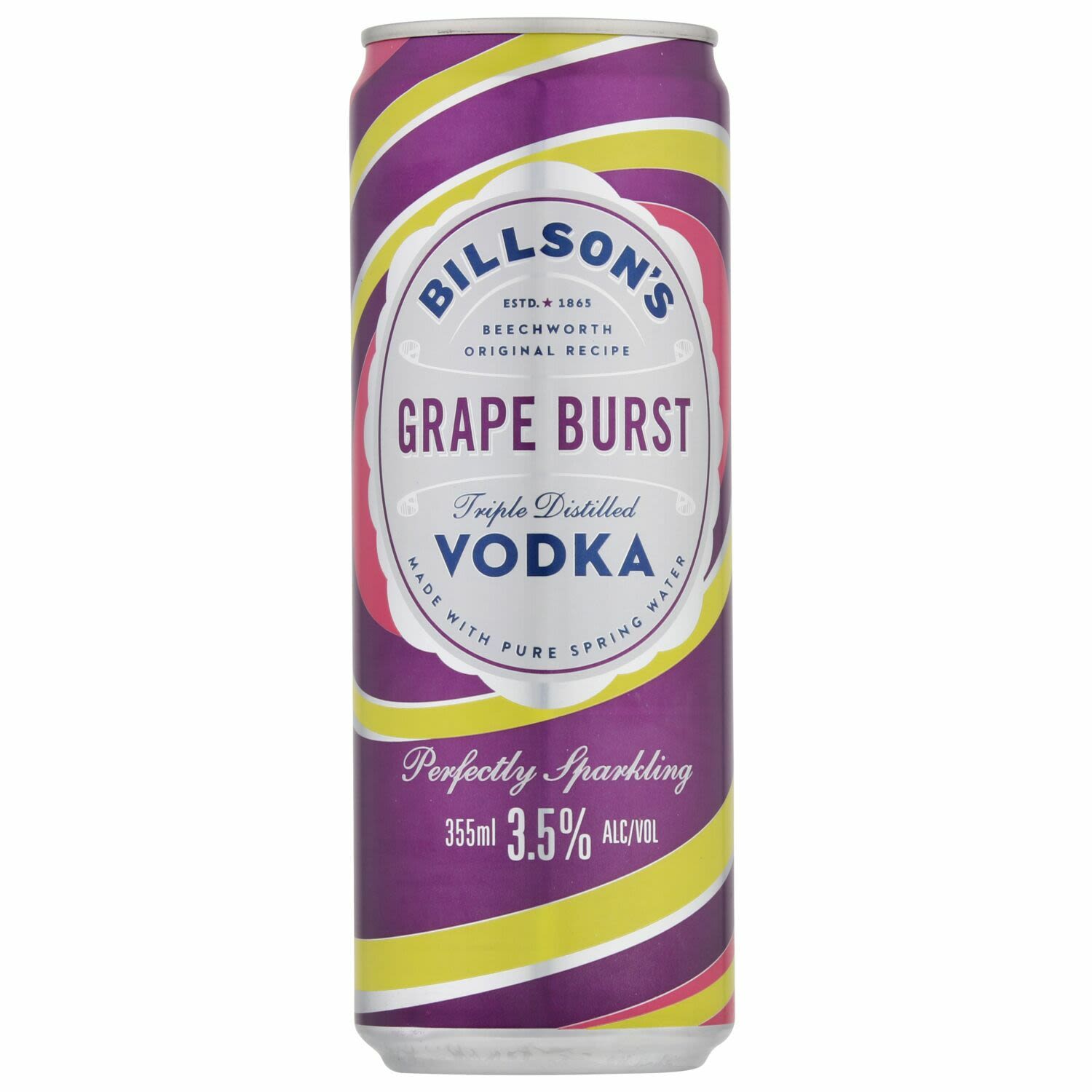 Billson's Vodka with Grape Burst Can 355mL